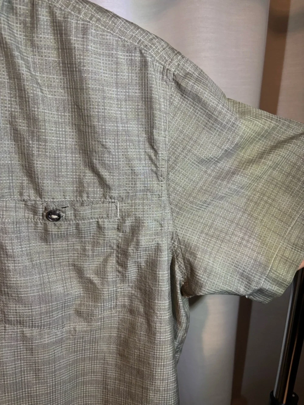 Kuhl Olive Green Plaid Short-Sleeve Button-Down Shirt - Picture 8 of 13
